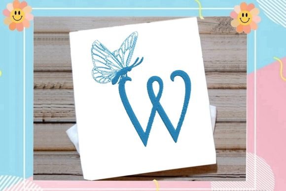 Beautiful Butterfly Letter W Review for Business Merchandise