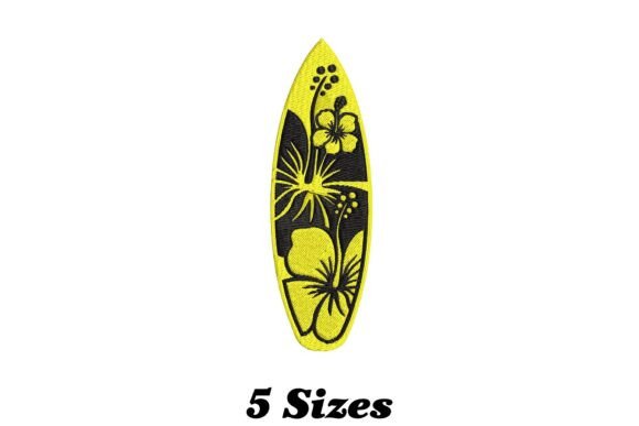 Dynamic Surfboard Embroidery Design Review