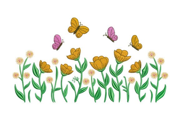 Flowers with Butterflies Embroidery Review