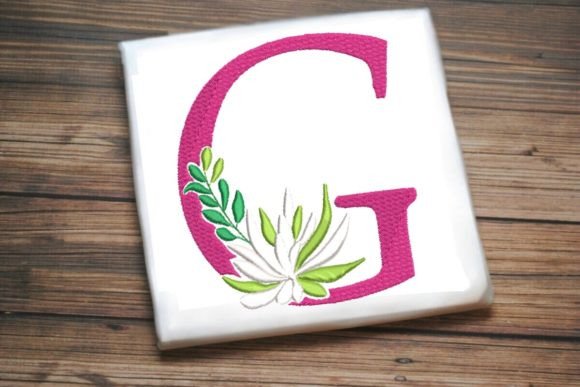 G Letter Decorative Greenery Alphabet Monogram