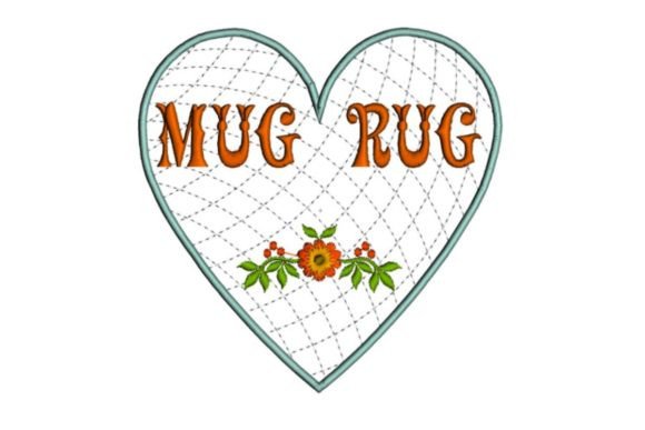 Heart Floral Mug Rug Review for Embroidery Projects