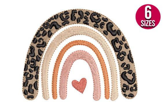 Leopard Print Boho Rainbow Embroidery Review