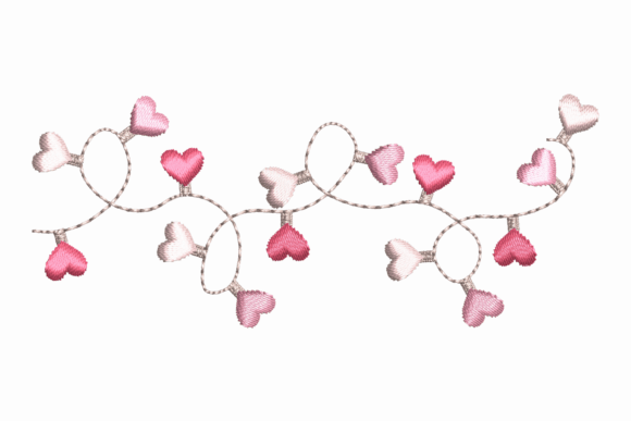 String of Pink Love Hearts Embroidery Review