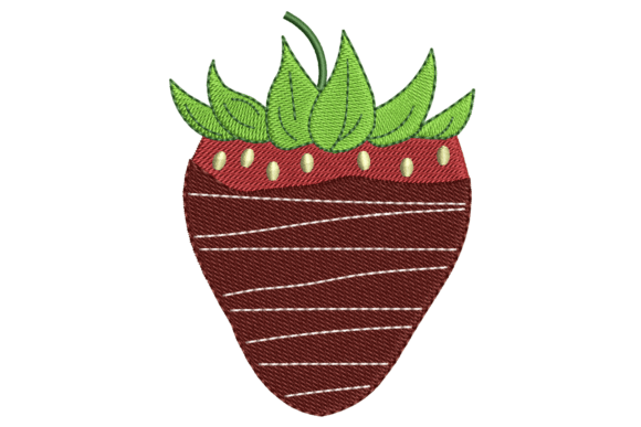 Stripy Chocolate Covered Strawberry Embroidery Review